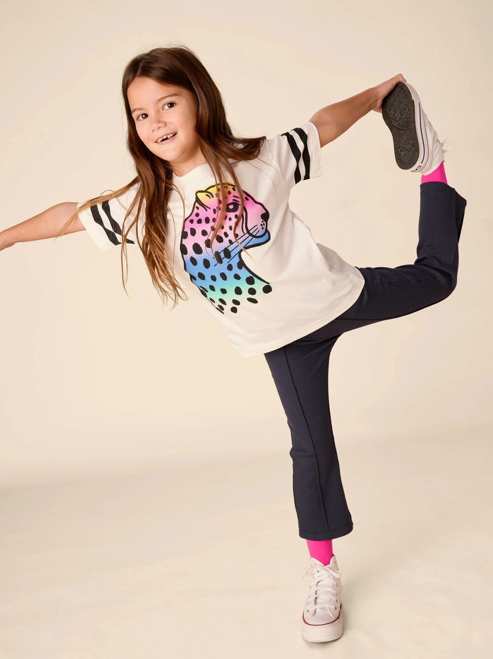 Tea Collection Jaguar Sporty Graphic Tee - Chalk By Tea Collection 4 Tea Collection Jaguar Sporty Graphic Tee - Chalk By Tea Collection - Image 2