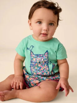 Tea Collection Floral Cat Graphic Tee - Turquesa By Tea Collection -Baby Clothing Store 1000x 2039235