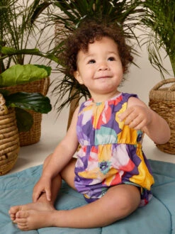 Tea Collection Peek-a-Boo Back Baby Romper - Large Tropical Floral By Tea Collection -Baby Clothing Store 1000x 2219829