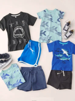 Tea Collection Pocket Shortie Baby Romper - Brazilian Killifish By Tea Collection -Baby Clothing Store 1000x 2306945