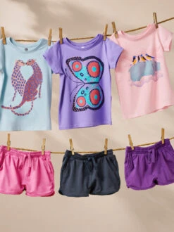 Tea Collection Pom-Pom Gym Shorts - Carousel Pink By Tea Collection -Baby Clothing Store 1000x 997830