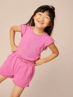 Tea Collection Pom-Pom Gym Shorts - Carousel Pink By Tea Collection -Baby Clothing Store 1000x 997897