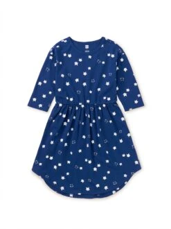 Long Sleeve Midi Dress - Floating Kitties FINAL SALE