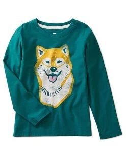 Shiba Inu Smile Graphic T-Shirt Kids