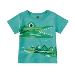Baby Clothing Store 8 Tea Collection Baby Caiman Graphic Tee - Patina By Tea Collection