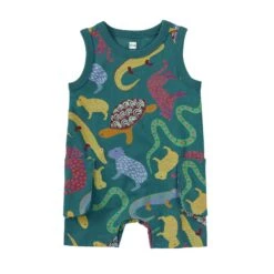 Tea Collection Sleeveless Baby Romper - Brazilian Folk Animals By Tea Collection