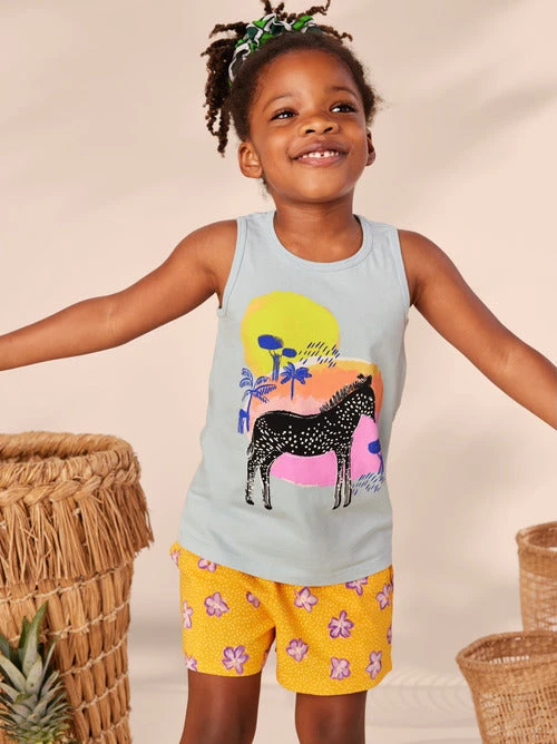 Tea Collection Spotted Zebra Tank Top - Sky By Tea Collection FINAL SALE 4 Tea Collection Spotted Zebra Tank Top - Sky By Tea Collection FINAL SALE - Image 2