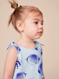 Tea Collection Tie Shoulder Drop Hem Dress - Angelfish By Tea Collection FINAL SALE -Baby Clothing Store 500x 1144483