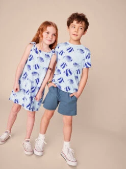 Tea Collection Tie Shoulder Drop Hem Dress - Angelfish By Tea Collection FINAL SALE -Baby Clothing Store 500x 1144679