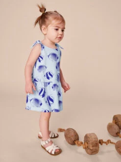 Tea Collection Tie Shoulder Drop Hem Dress - Angelfish By Tea Collection FINAL SALE -Baby Clothing Store 500x 1144692