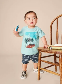 Tea Collection Printed Gym Shorts - Kanagawa Waves By Tea Collection FINAL SALE -Baby Clothing Store 500x 942130