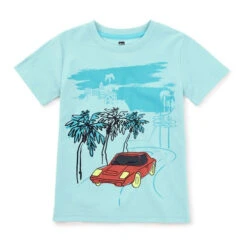 Tea Collection Race Car Riviera Graphic Tee - Canal Blue By Tea Collection FINAL SALE