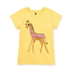 Tea Collection Floral Giraffe Graphic Tee - Del Sol By Tea Collection FINAL SALE