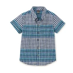 Tea Collection Plaid Button Up Woven Shirt - Nairobi Plaid By Tea Collection FINAL SALE