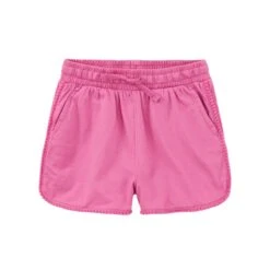 Tea Collection Pom-Pom Gym Shorts - Carousel Pink By Tea Collection