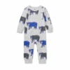 Tea Collection Long Sleeve Pocket Baby Romper - Bushy Bear In Heather Gray By Tea Collection - FINAL SALE 1 Tea Collection Long Sleeve Pocket Baby Romper - Bushy Bear In Heather Gray By Tea Collection - FINAL SALE -Baby Clothing Store BushyBearinHeatherGray