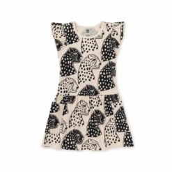 Tea Collection Flutter Sleeve Pocket Dress - Block Print Jaguar By Tea Collection