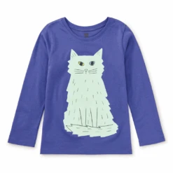 Tea Collection Lake Van Cat Glow Graphic Tee - Han Purple By Tea Collection - FINAL SALE