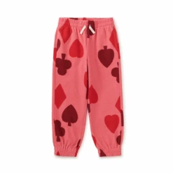 Tea Collection Printed Easy Fit Joggers - Winning Hand Pink By Tea Collection