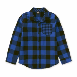 Tea Collection Double Weave Plaid Button Up - Bursa Plaid By Tea Collection - FINAL SALE