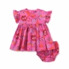 Tea Collection Ruffle Sleeve Baby Dress Set - Brazilian Painted Floral By Tea Collection -Baby Clothing Store RuffleSleeveBabyDressSet BrazilianPaintedFloral