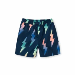 Tea Collection Mid-Length Swim Trunks - Rainbow Lightning Bolt By Tea Collection FINAL SALE