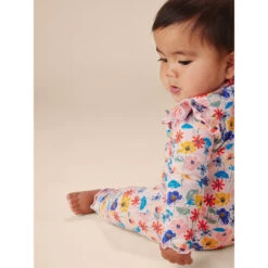 Ruffle Shoulder Baby Romper, Pink Floral 12 Ruffle Shoulder Baby Romper, Pink Floral -Baby Clothing Store ck3mxcpchitoiarwstwp