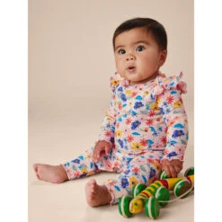 Ruffle Shoulder Baby Romper, Pink Floral 11 Ruffle Shoulder Baby Romper, Pink Floral -Baby Clothing Store qw5ptay1qi4zuaiivcwi