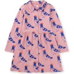 Collared Long Sleeve Shirtdress, Fashion Pigeon