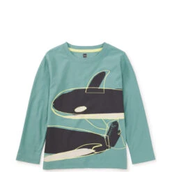Orca Pod Graphic Tee, Green