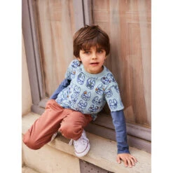 Printed Layered Sleeve Tee, Animal -Baby Clothing Store vjyruuclpelhx3t8nzga