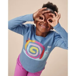 Snail Graphic Tee, Blue -Baby Clothing Store ygkqtsy49gw8oumd3e0v